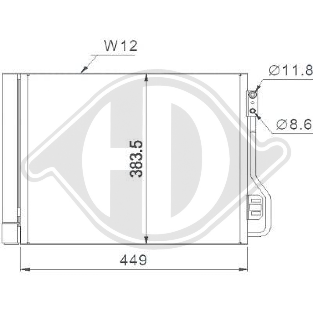 A4515000054 KONDENSATOR SMART ForTwo/Cabrio 07-14 DCC1686