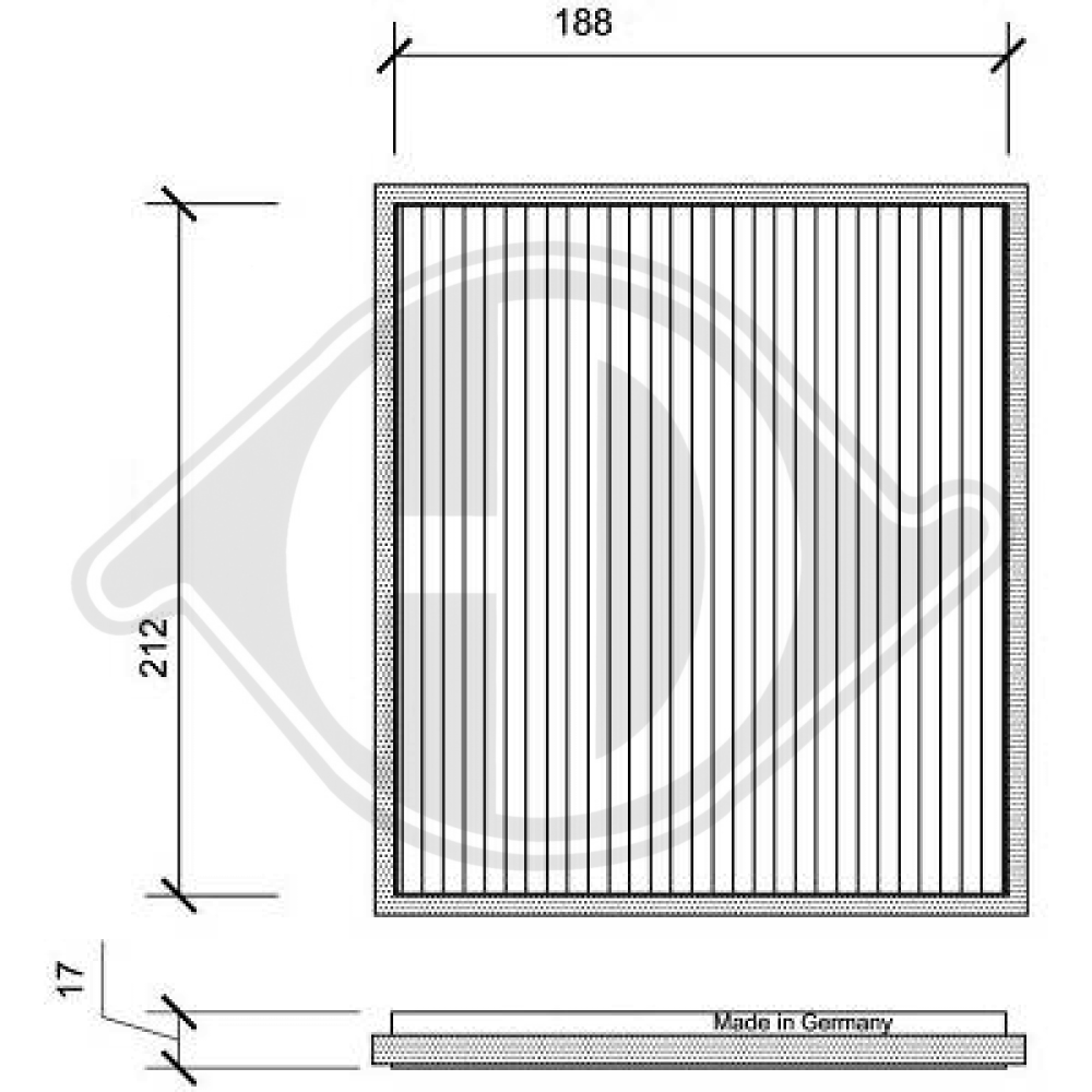 0897400820 INNENRAUMFILTER TOYOTA Rav4/Yaris DCI1100