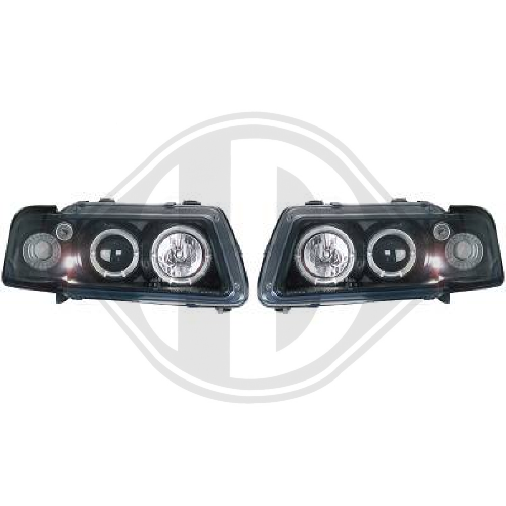 DESIGNSCHEINWERFER SET A3, 96-00 KLARGLAS/SCHWARZ 1030880