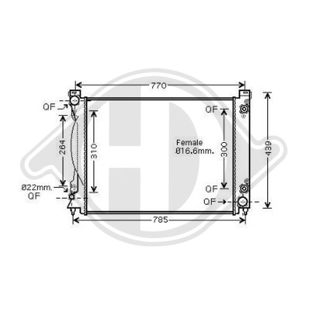4F0121251AA Kühler Motorkühlung für AUDI A6 2,4/2,8/3,0/3,2 FS DCM1477