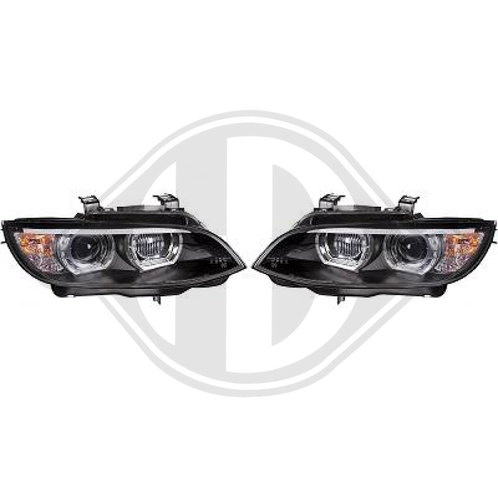 DESIGNSCHEINWERF.SET E92, 06-10 KLARGL/SCHWARZ 1216986