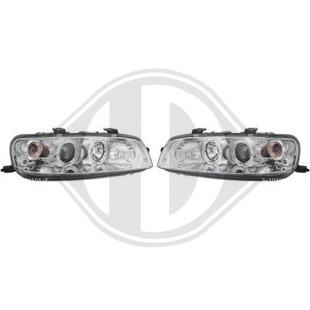 DESIGNSCHEINWERF.SET PUNTO 99-03 KLARGLAS/CHROM 3453480