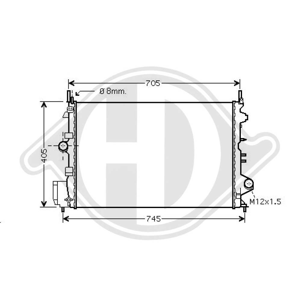 51773281 Kühler Motorkühlung für OPEL VECTRA C 1,6/1,8 DCM2684