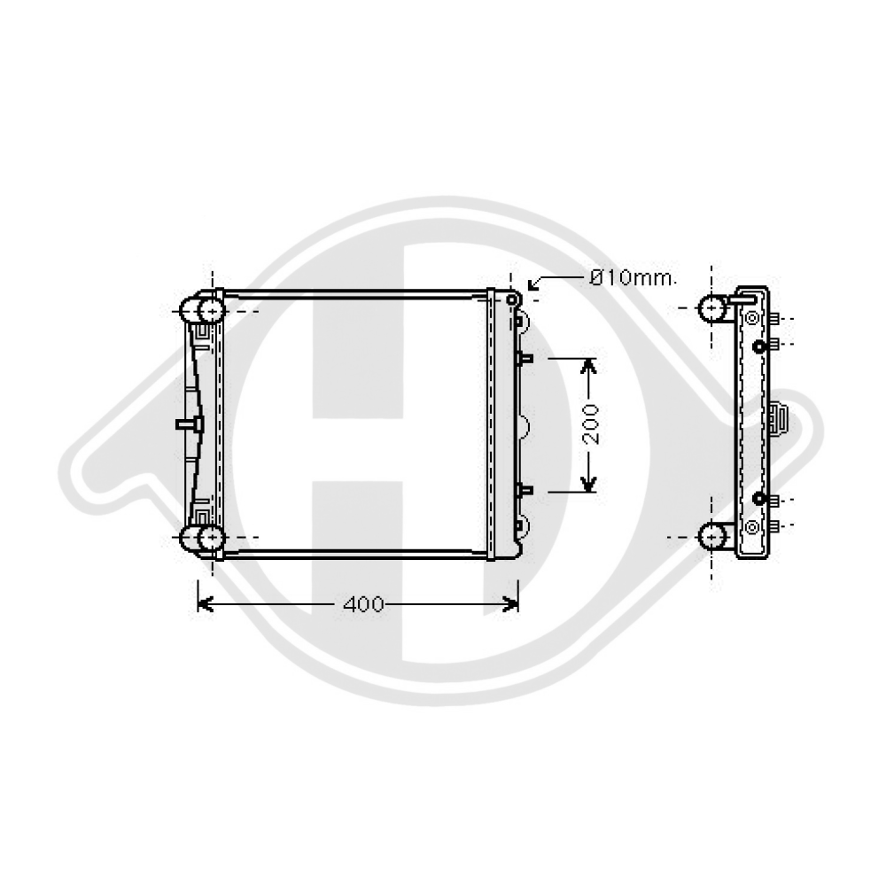 99610613150 Kühler Motorkühlung für PORSCHE BOXTER 09/1996 DCM3550
