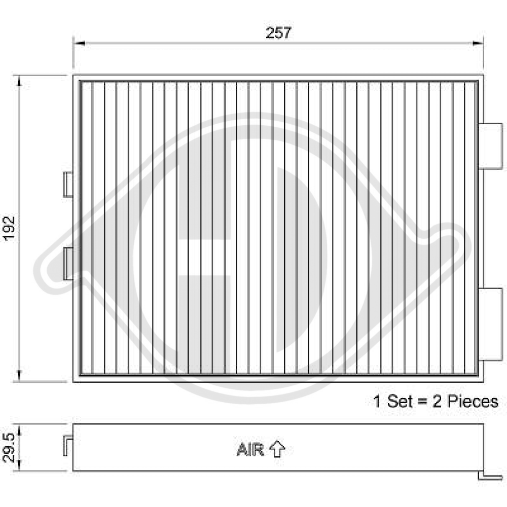 64110008138 INNENRAUMFILTER BMW 5 11.95-06.03 DCI1037S