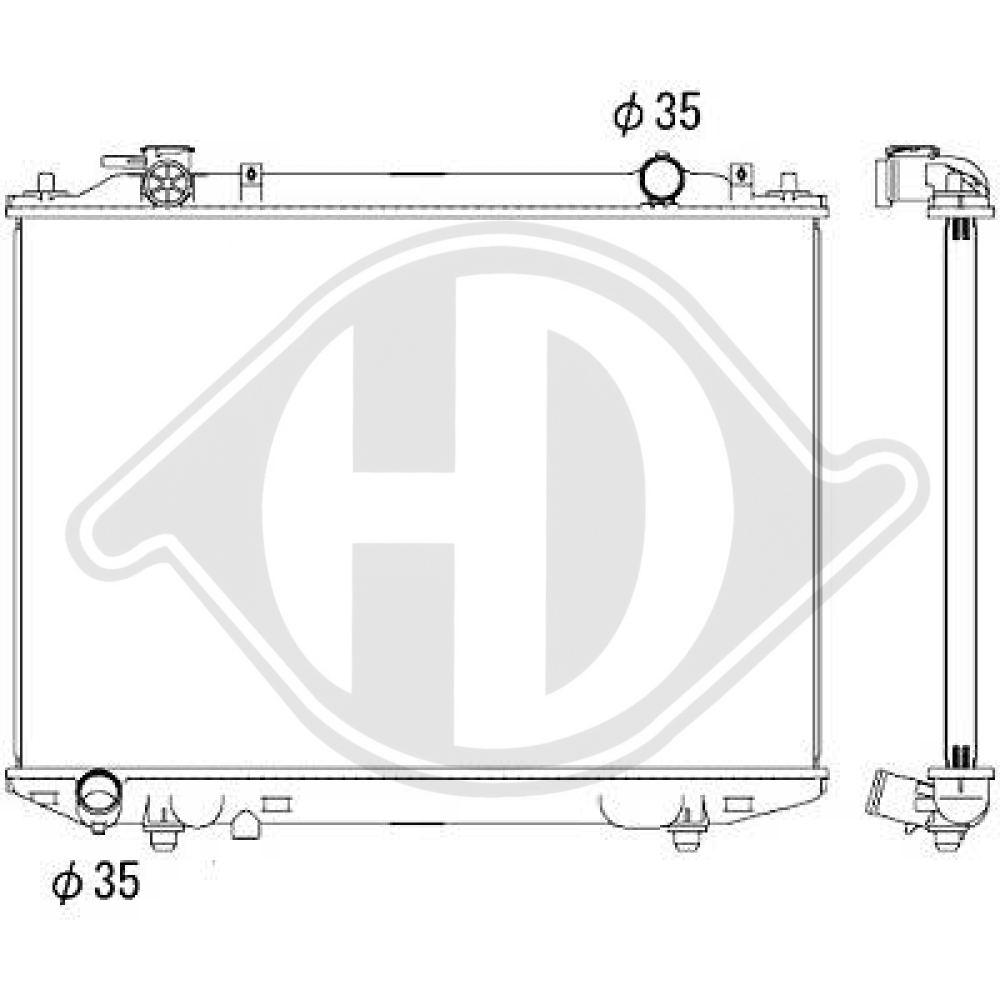 WLVH15200 Kühler Motorkühlung für MAZDA B2500 99 DCM2277