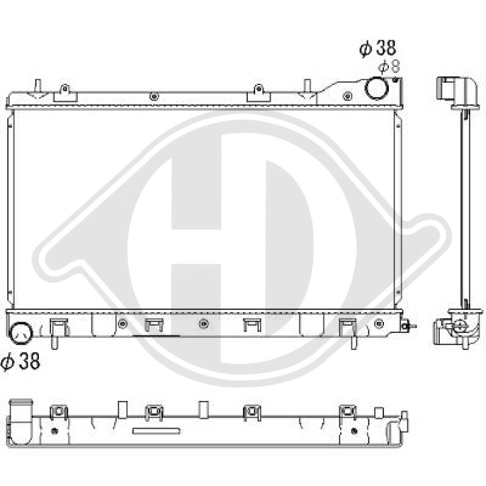 45111SA000 Kühler Motorkühlung für SUBARU FORESTER 09/2002 DCM3048