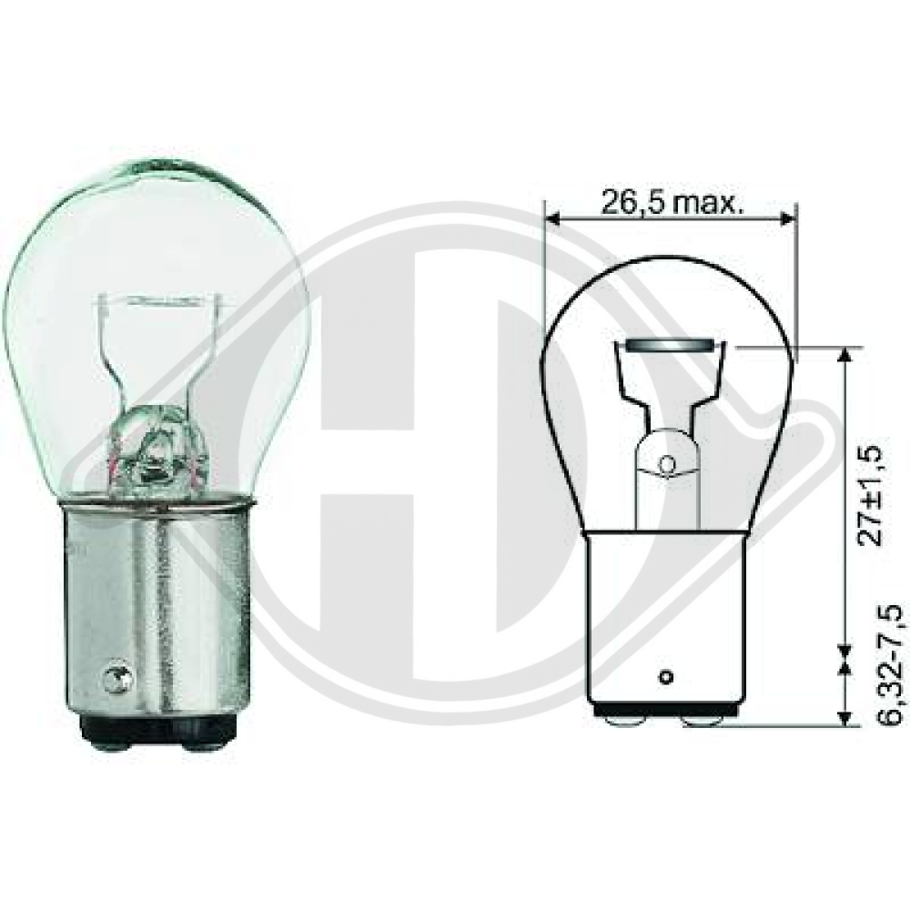 P21W 12V 21W BA15d P21W Glühlampe Halogen LID10053
