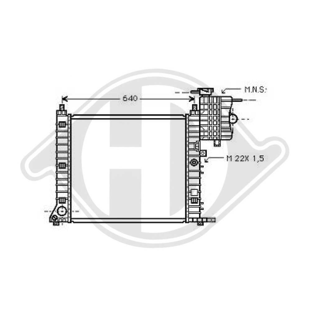 A6385002200 Kühler Motorkühlung für Mercedes Vito / V-Klasse DCM2368
