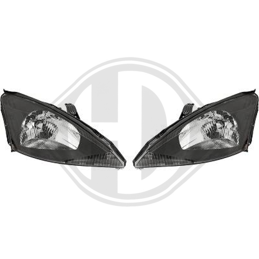 nan SCHEINWERFER SET FOCUS, 98-01 H4 SCHWARZ, 1415085