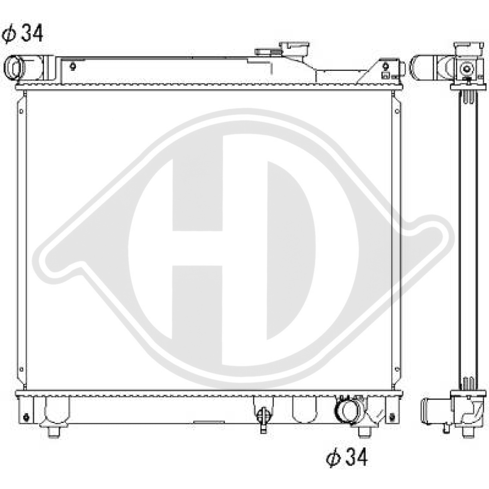 1770068D00 Kühler Motorkühlung für SUZUKI GRAND VITARA 01/199 DCM3116