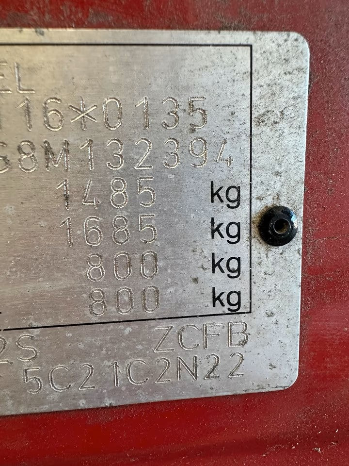 Türe Tür Hinten Links Opel Agila B Modell Farbe ZCFB Rot