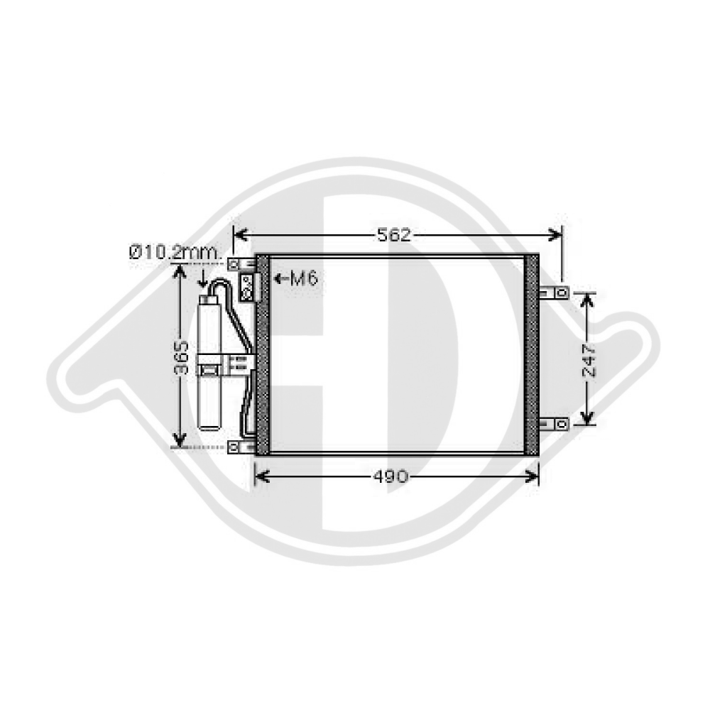 92100AY601 KONDENSATOR NISSAN NISSAN MICRA III 01/2003 DCC1111