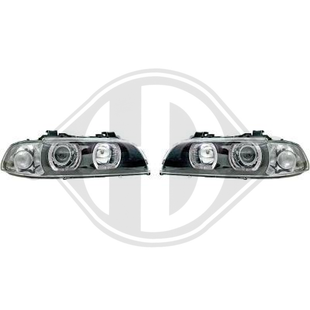 Scheinwerfer Satz für BMW 5 (E39) 95-00 KLARGLAS/SCHWARZ 1223885