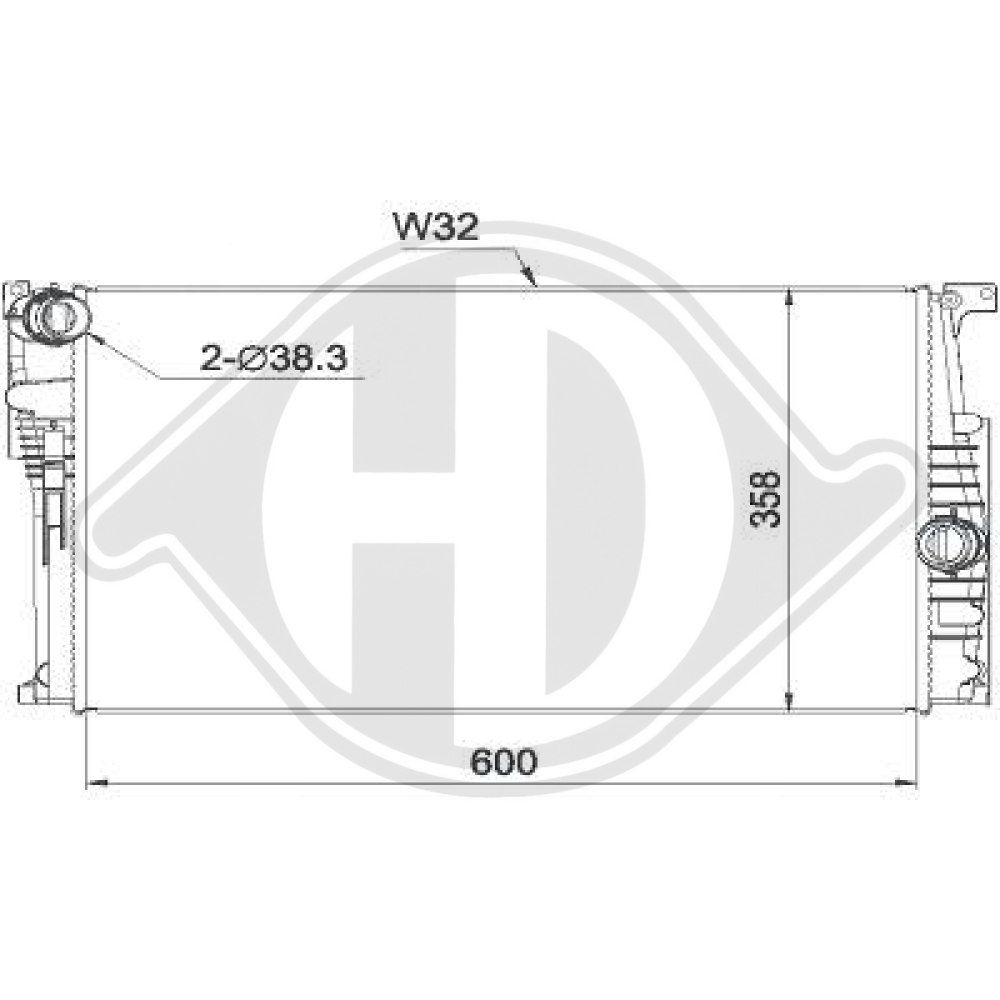 17117600520 Kühler Motorkühlung für BMW 1ER F20 11/2010->> DCM1597
