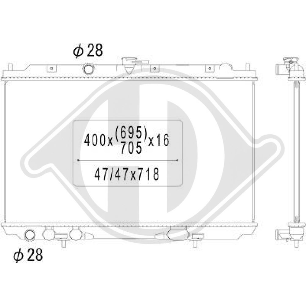 21410BU000 Kühler Motorkühlung für NISSAN ALMERA TINO DCM1827