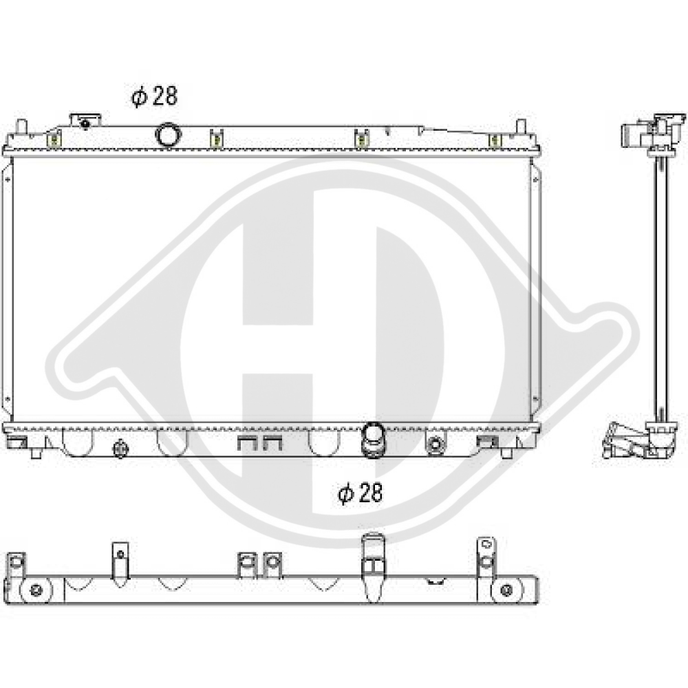 19010RB0004 Kühler Motorkühlung für HONDA JAZZ 07/2008 DCM2196