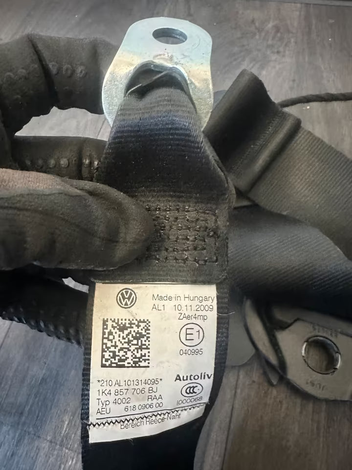 1K4857706BJ Sicherheitsgurt Vorne Rechts für VW Golf VI