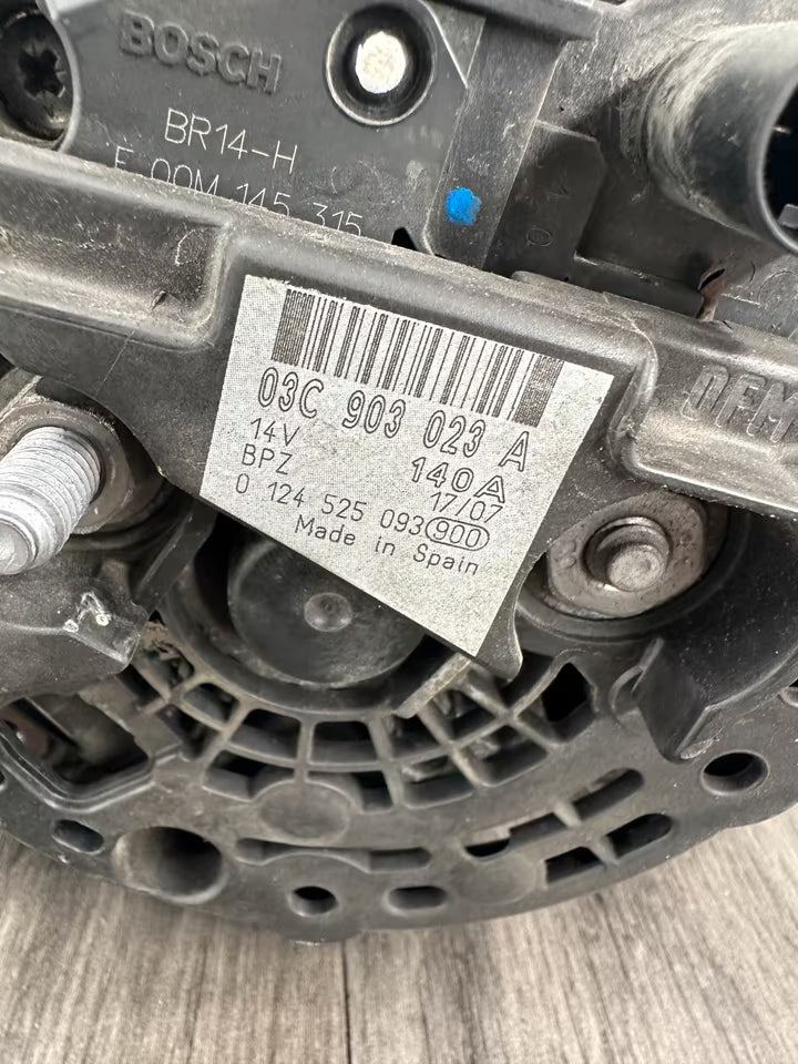 03C903023A Lichtmaschine Generator 1,4 TSI 103kw BMY Vw Modelle