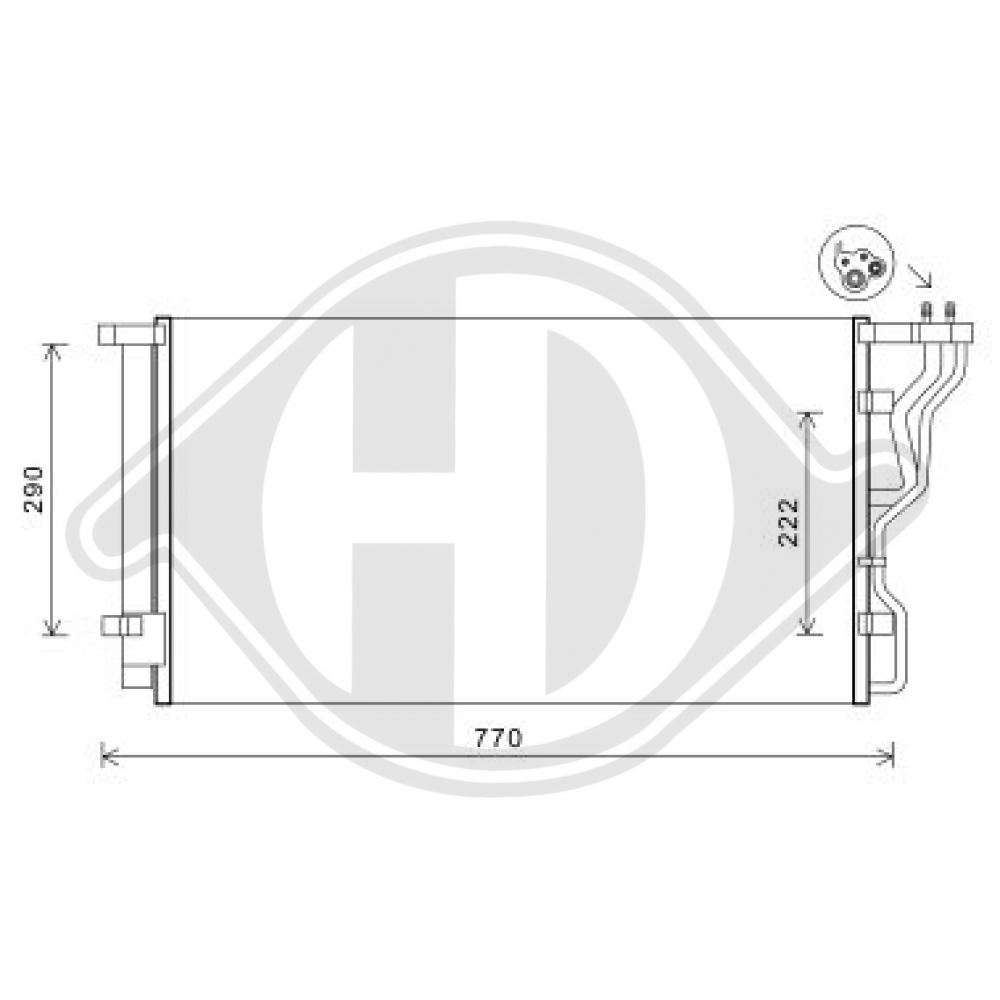 976063Z200 KONDENSATOR HYUNDAI I40 10/2011 DCC1916