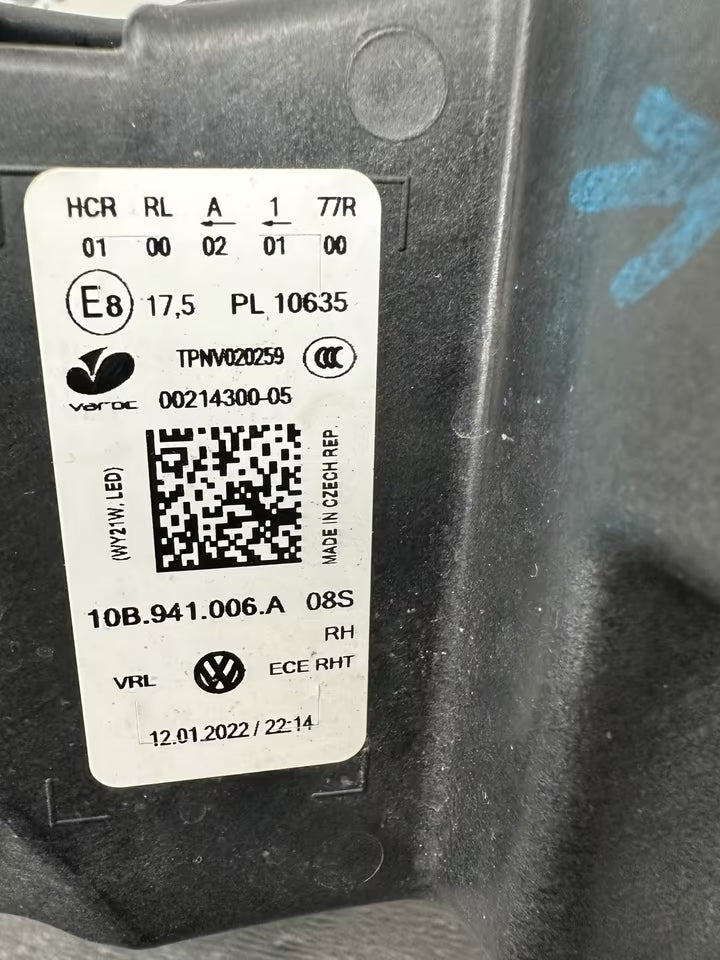 10B941006A Scheinwerfer Voll LED Vw ID3 Id.3 Modelle