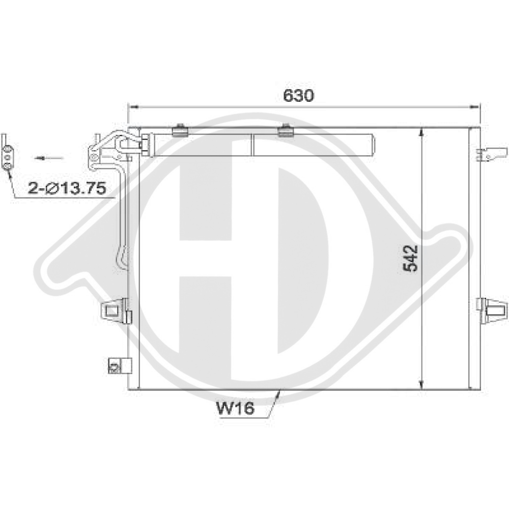 A2515000054 KONDENSATOR MERCEDES M-Klasse W-164/GL X-164 DCC1692