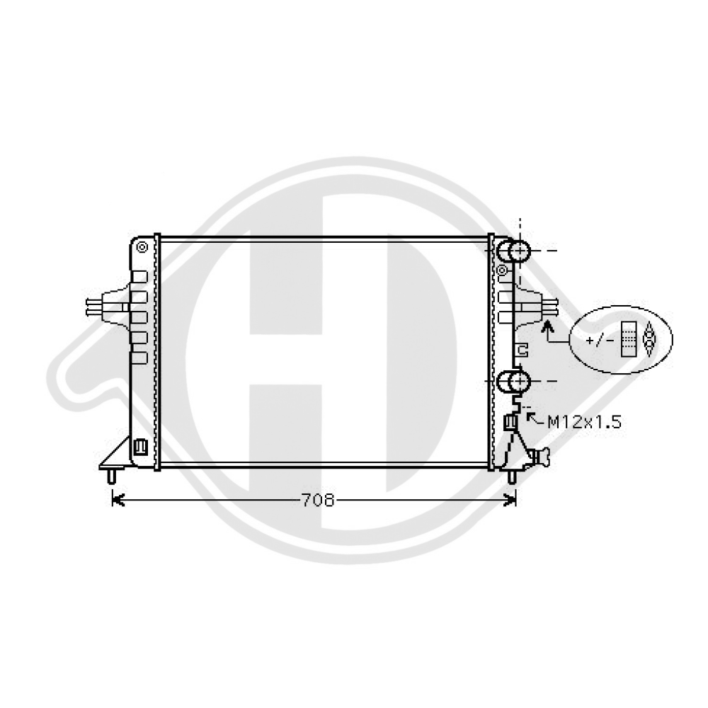 93174632 Kühler Motorkühlung für OPEL ASTRA - G 11/02 DCM2680