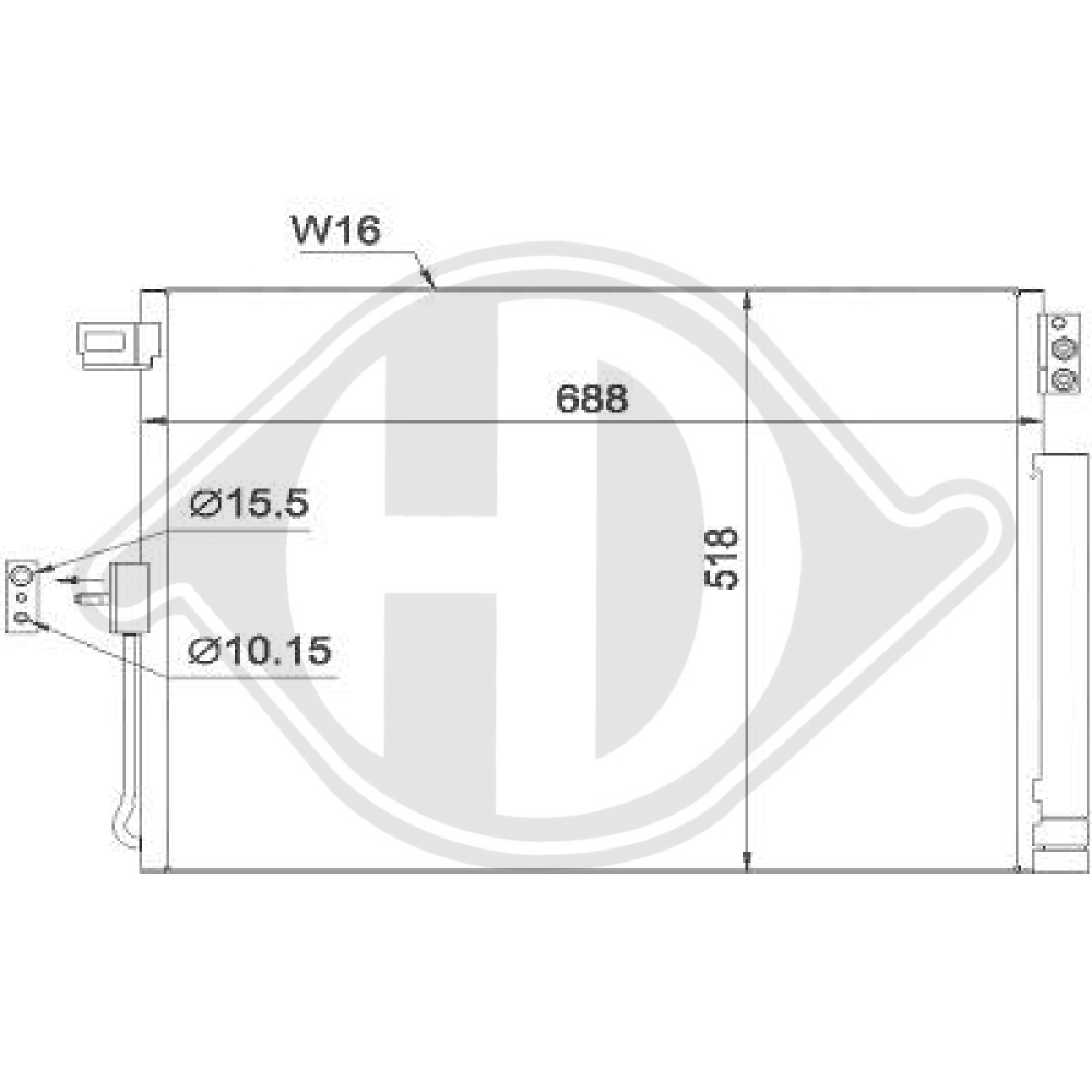 00K55038003AE KONDENSATOR JEEP JEEP GR. CHEROKEE 11/2010 DCC1649
