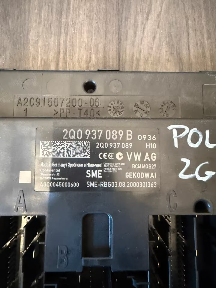 2Q0937089B BCM Bordnetzsteuergerät VW Polo 2G