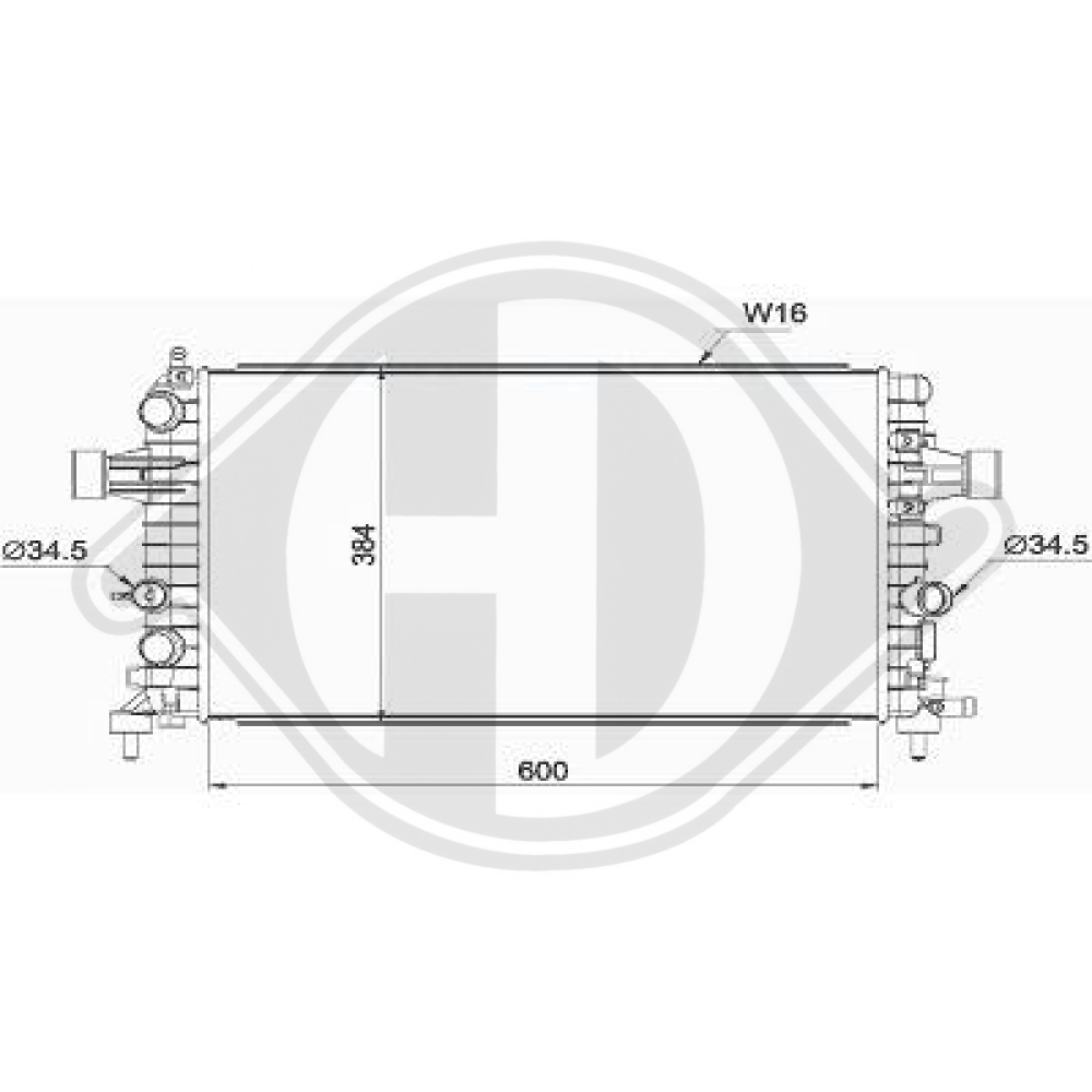 13 00 286 Kühler Motorkühlung für OPEL ASTRA H 2006 DCM2700