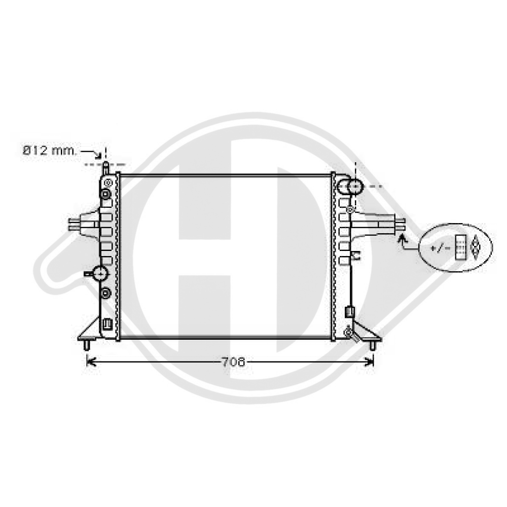 9202493 Kühler Motorkühlung für OPEL ASTRA G 1,4/1,6 16V DCM2633