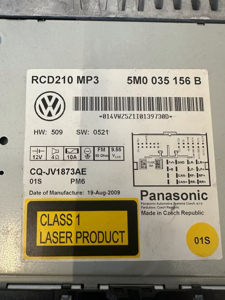 5M0035156B Radio mit Code VW Polo 6R
