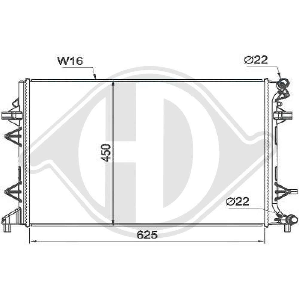 1K0 121 251 EB HILFSKÜHLER für VW Jetta III DCM3907
