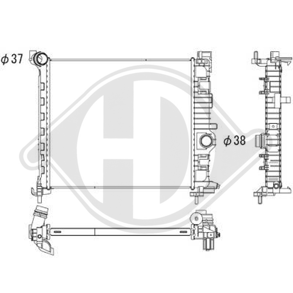13283249 Kühler Motorkühlung für OPEL MERIVA B DCM2706