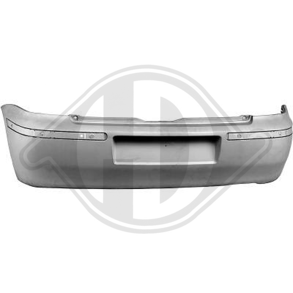 6N0807417BGRU STOßSTANGE HINTEN POLO, 99-01 LACKIERFÄHIG 2204055