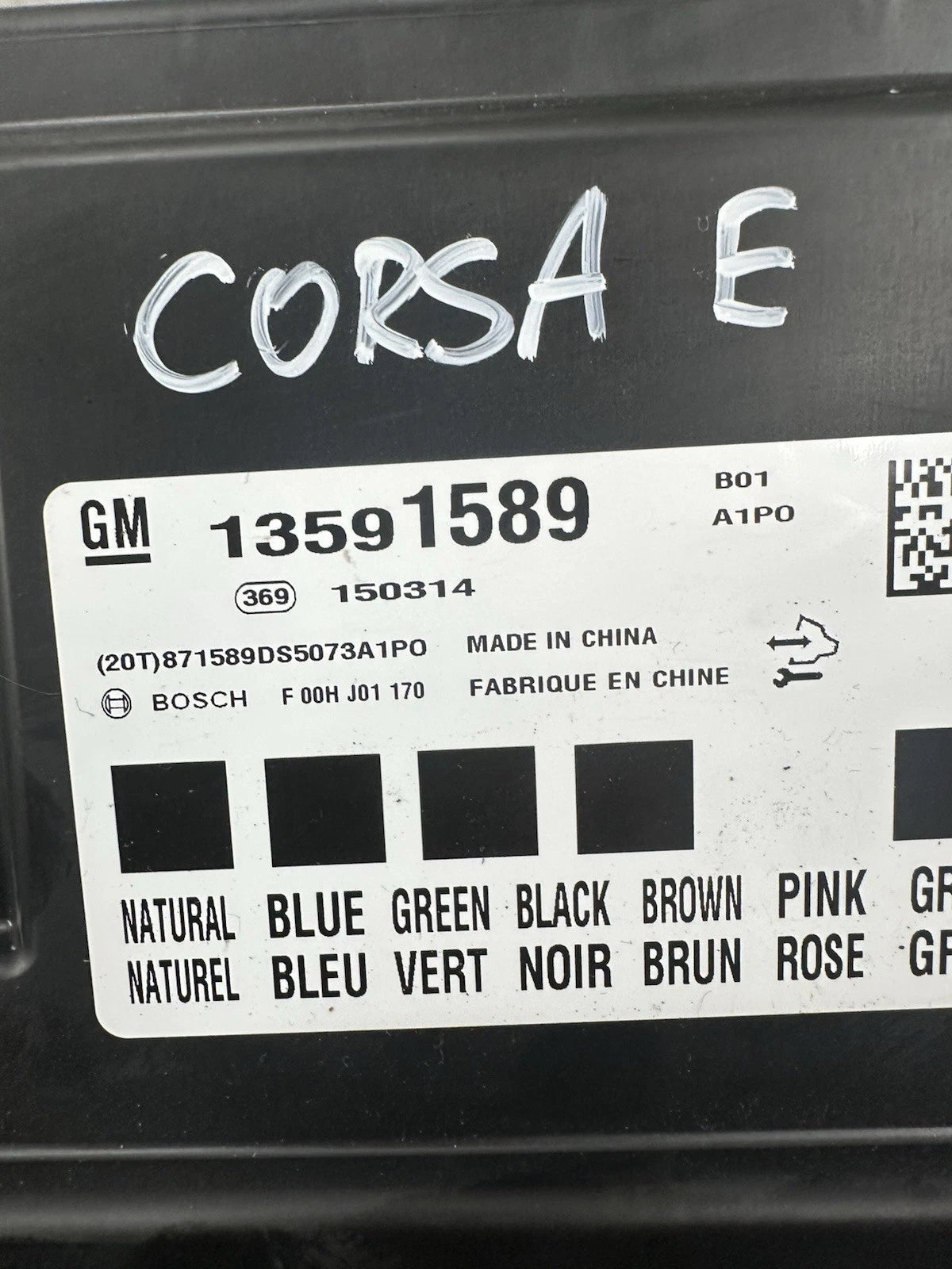 13591589 Bordnetz Komfortsteuergerät Original Opel Corsa E