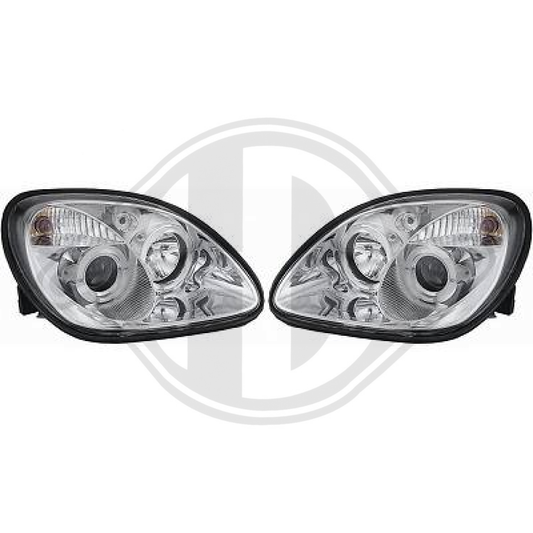 Scheinwerfer Satz für MERCEDES-BENZ SLK (R170) 96-04       KLARGLAS/CHROM 1635380