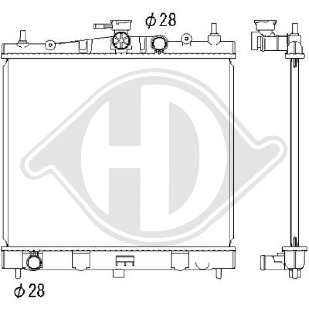 21410AX600 Kühler Motorkühlung für NISSAN MICRA III K12 DCM1845