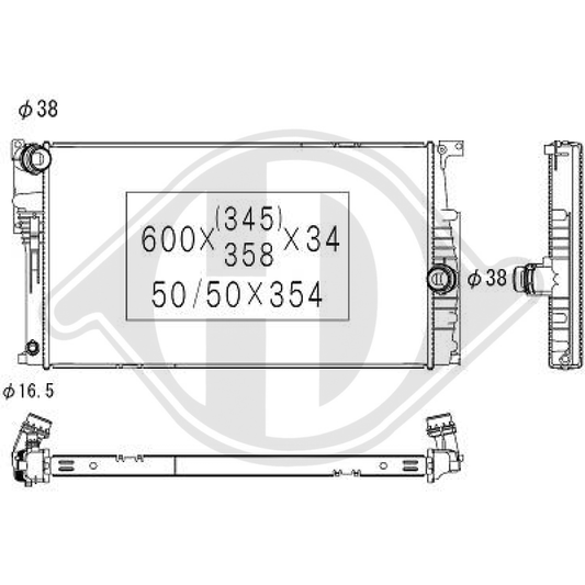 17117600523 Kühler Motorkühlung für BMW 3ER F30 10/2011 DCM1599