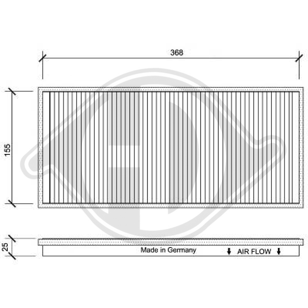 A0008303318 INNENRAUMFILTER  MERCEDES Sprinter DCI0025