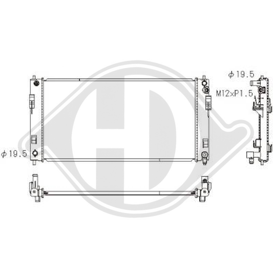214103NA0A Kühler Motorkühlung für NISSAN LEAF 01/2011 DCM2543