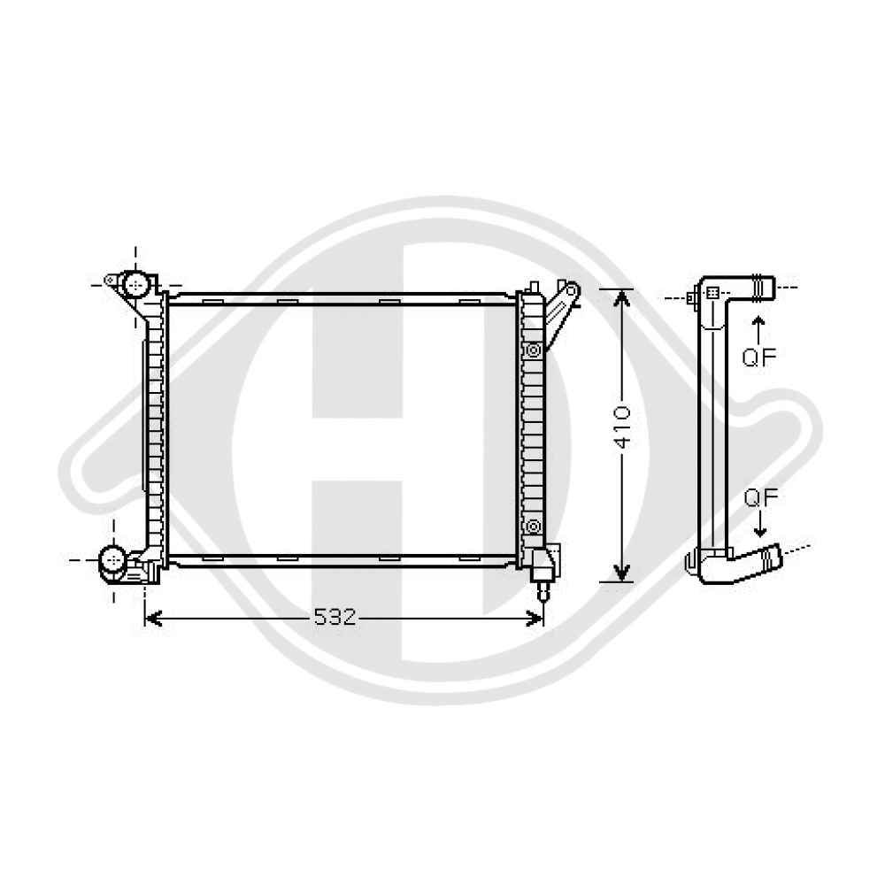 17117788753 Kühler Motorkühlung für BMW MINI 06/2003 DCM1561