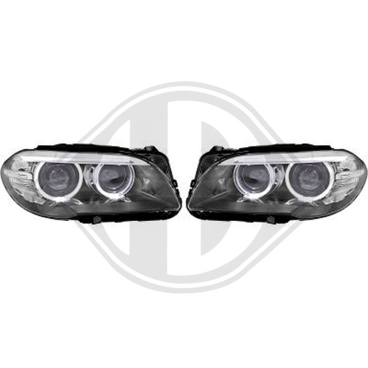 DESIGNSCHEINWERF.SET  F10, 10-13     KLARGLAS/SCHWARZ 1225680