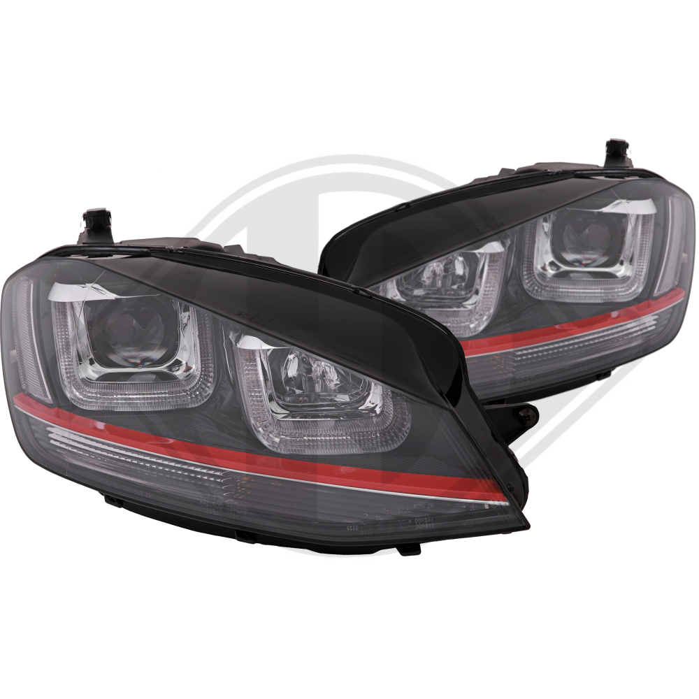 nan DESIGNSCHEINWF.SET GOLF 7, 12-17 SCHWARZ/ROTER LEISTE 2216685