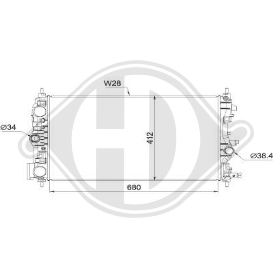 13311078 Kühler Motorkühlung für OPEL ZAFIRA C 10/2011 DCM2714