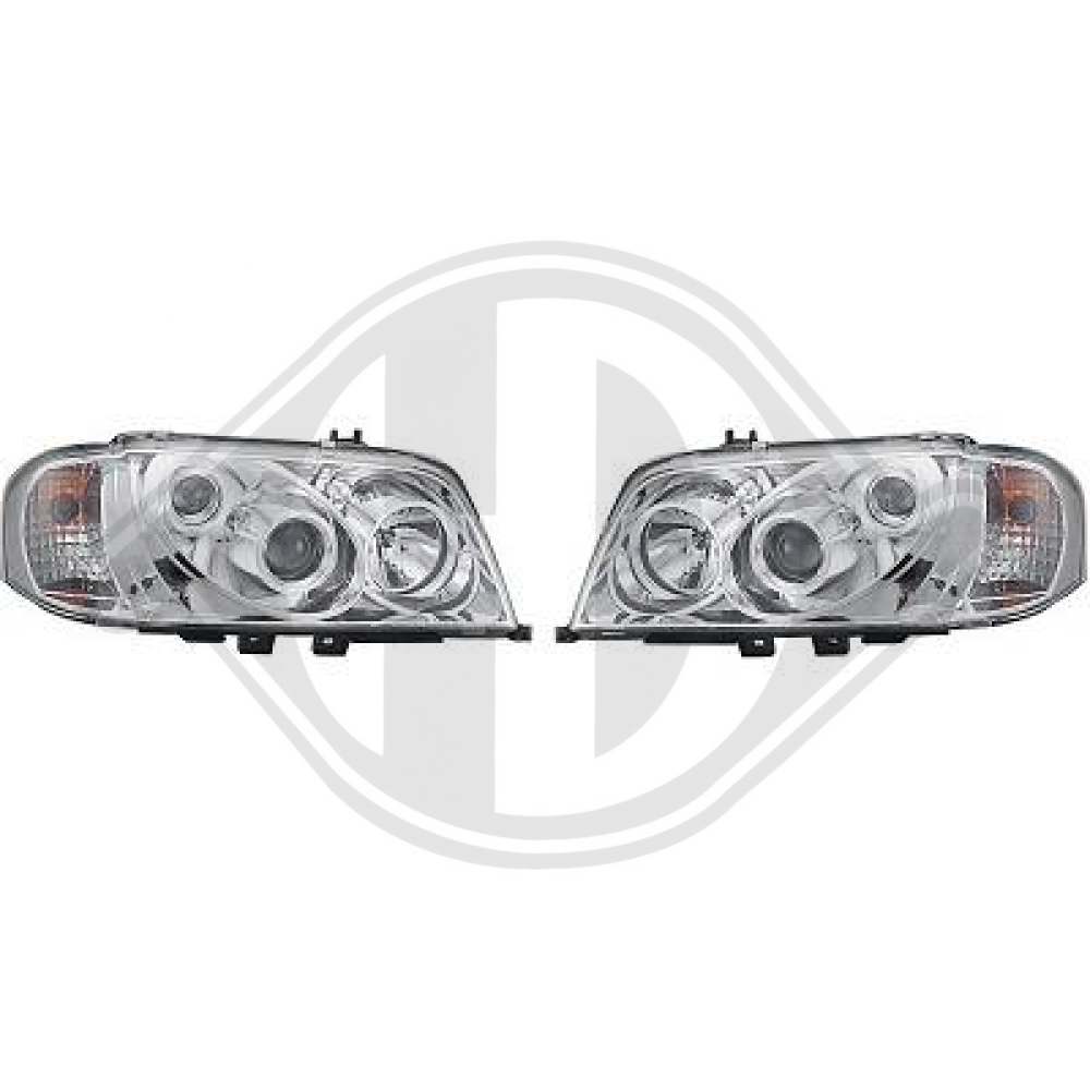 DESIGNSCHEINWERF.SET W202, 93-00       KLARGLAS/CHROM 1670480