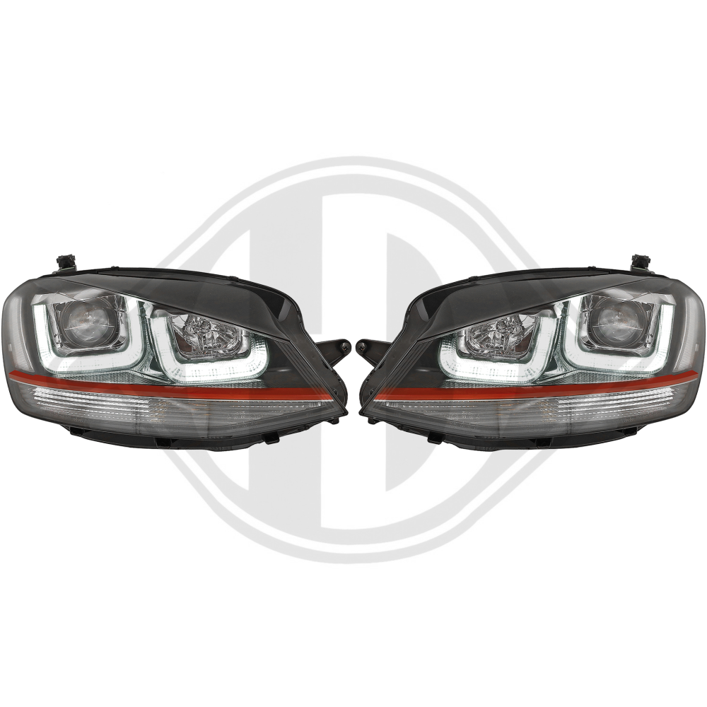 nan DESIGNSCHEINWF.SET GOLF 7, 12-17 SCHWARZ/ROTER LEISTE 2216685