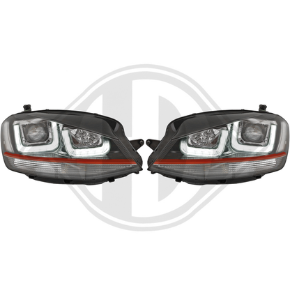 nan DESIGNSCHEINWF.SET GOLF 7, 12-17 SCHWARZ/ROTER LEISTE 2216685