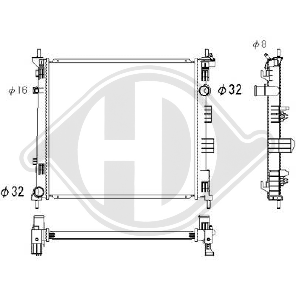 21410BJ40A Kühler Motorkühlung für NISSAN NV200 07/2010 DCM2546