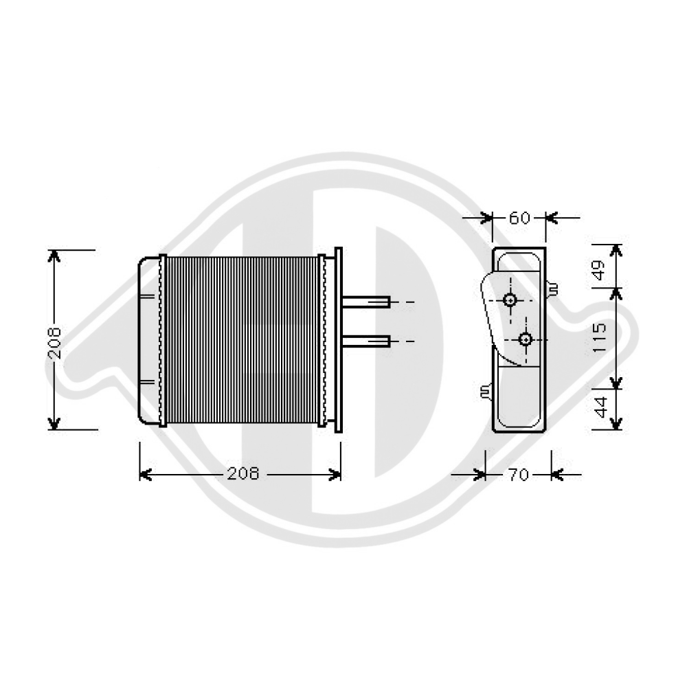 46721123 HEIZUNGSKUEHLER FIAT PUNTO 10/1993 DCM1071